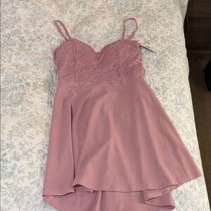 No Boundaries Pink Lace Dress